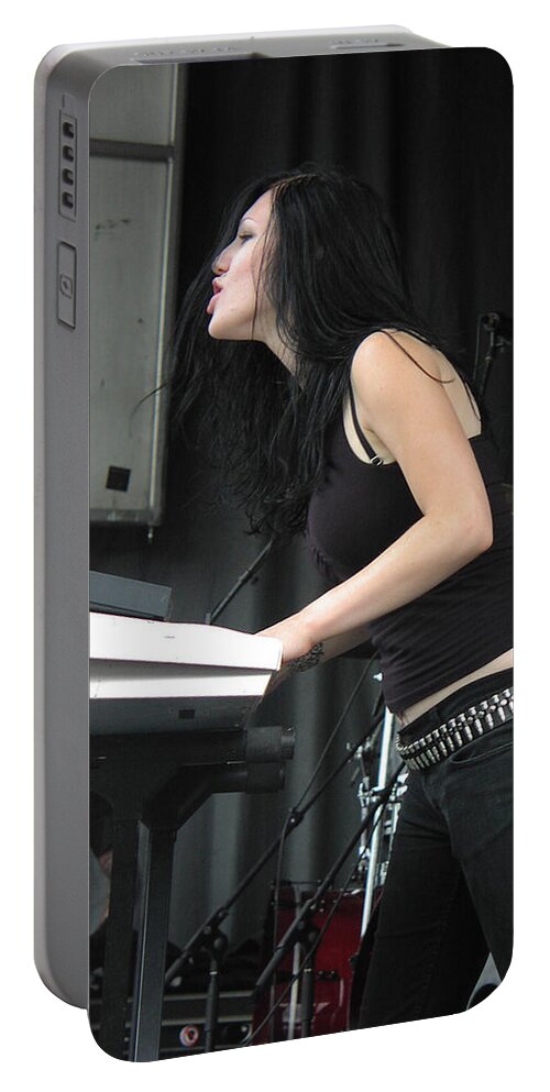 Music Portable Battery Charger featuring the photograph Keyboardist Marta Peterson by Mike Martin