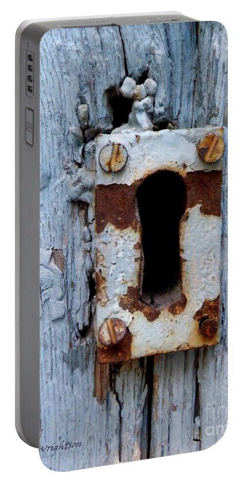 Keyhole Portable Battery Charger featuring the photograph Keyhole by Lainie Wrightson