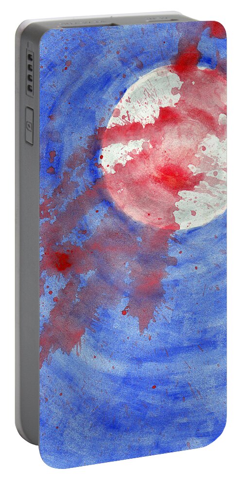 Moon Portable Battery Charger featuring the painting Killing Moon by Eric Forster