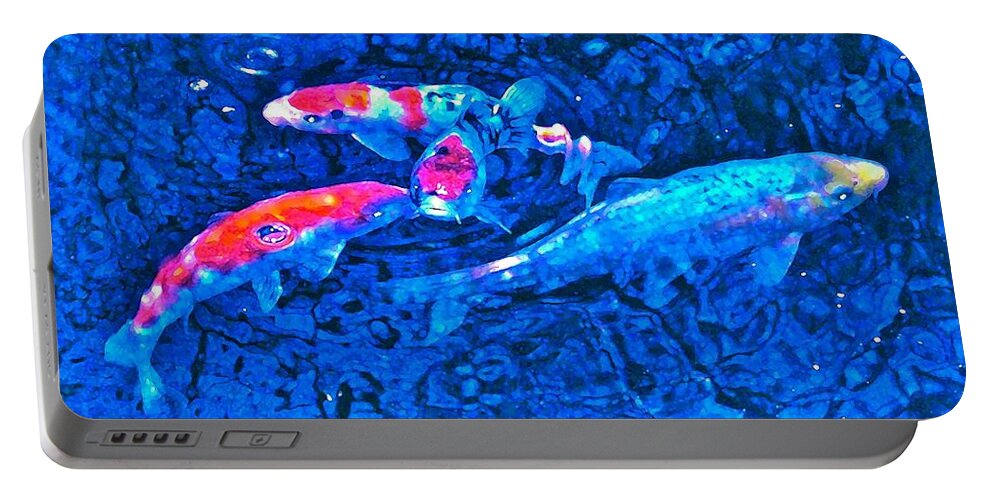 Fish Portable Battery Charger featuring the photograph Koi 2 by Pamela Cooper