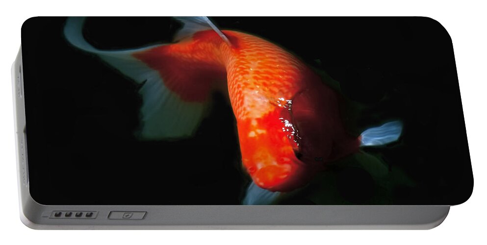 Koi Portable Battery Charger featuring the photograph Koi by Rona Black