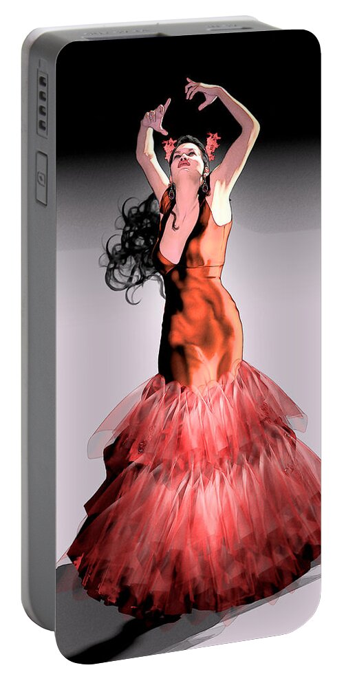 Carmen Portable Battery Charger featuring the digital art La Zarzamora by Quim Abella