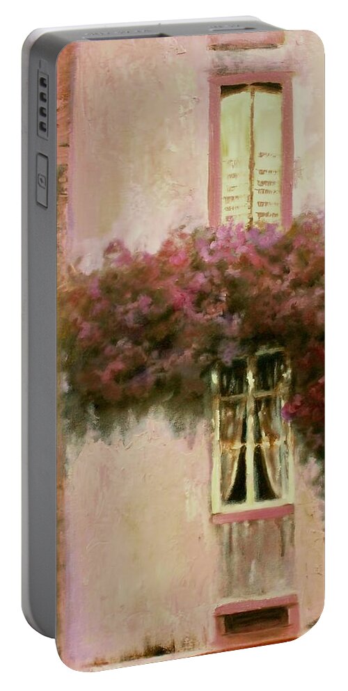 Flower Portable Battery Charger featuring the painting Lady Camille by Melissa Herrin