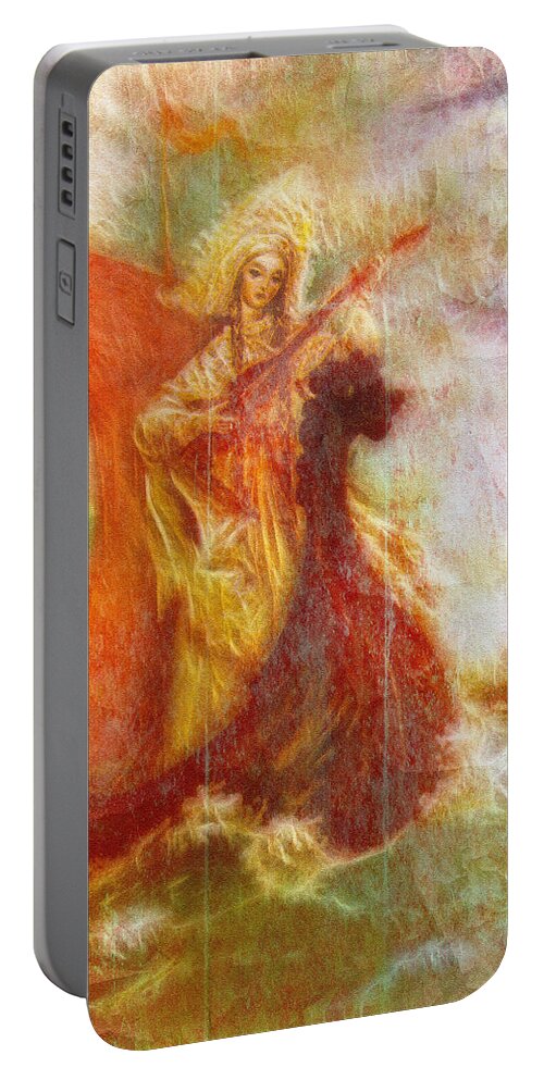 Vintage Portable Battery Charger featuring the photograph Lady On A Boat by Pati Photography