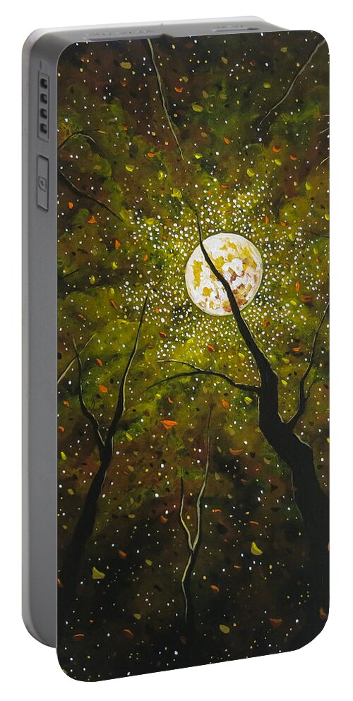 Trees Portable Battery Charger featuring the painting Lady Starlight by Joel Tesch