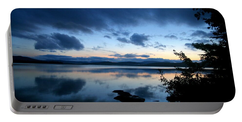 Sunset Portable Battery Charger featuring the photograph Lake Umbagog Sunset Blues No. 3 by Neal Eslinger