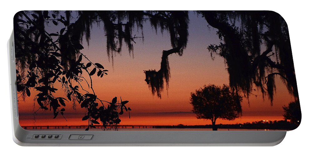 Lake Pontchartrain Portable Battery Charger featuring the photograph Lakefront Sunset by Charlotte Schafer