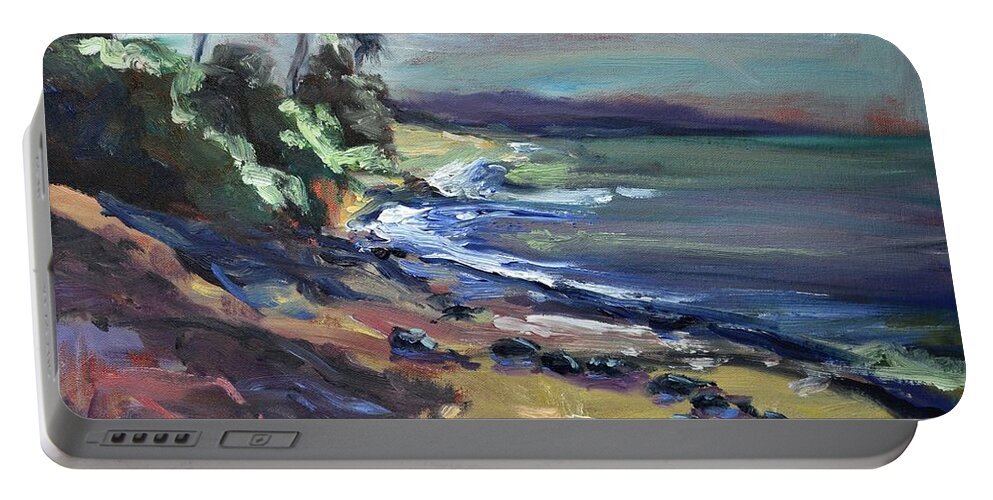 Laniakea Portable Battery Charger featuring the painting Laniakea by Donna Tuten