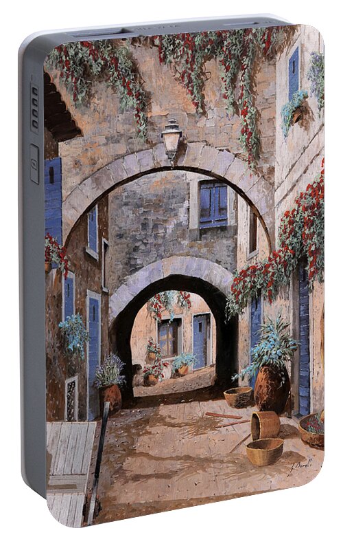 Devil Portable Battery Charger featuring the painting L'arco Del Diavolo by Guido Borelli
