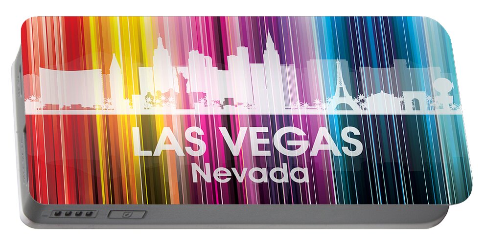 Las Vegas Portable Battery Charger featuring the mixed media Las Vegas NV 2 by Angelina Tamez