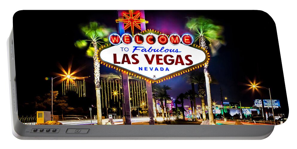Las Vegas Portable Battery Charger featuring the photograph Las Vegas Sign by Az Jackson