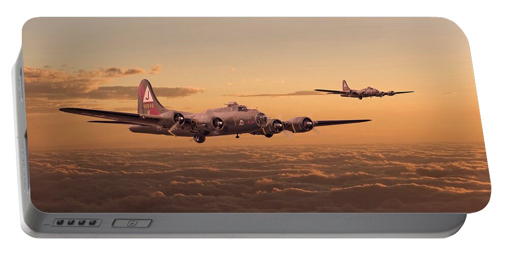 Aircraft Portable Battery Charger featuring the digital art Last Home by Pat Speirs