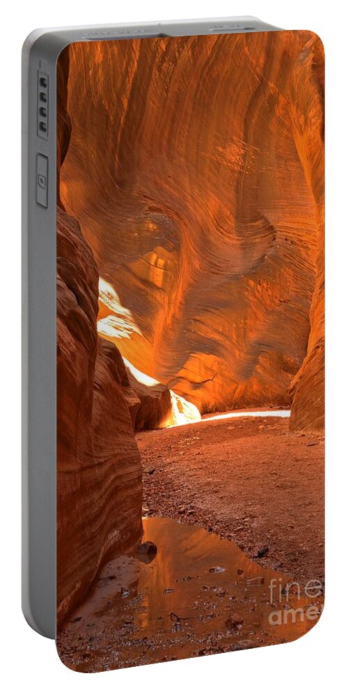 Escalante Portable Battery Charger featuring the photograph Late Afternoon Slot Reflections by Adam Jewell