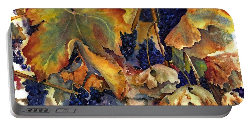 Still Life Portable Battery Charger featuring the painting The Magic of Autumn by Maria Hunt