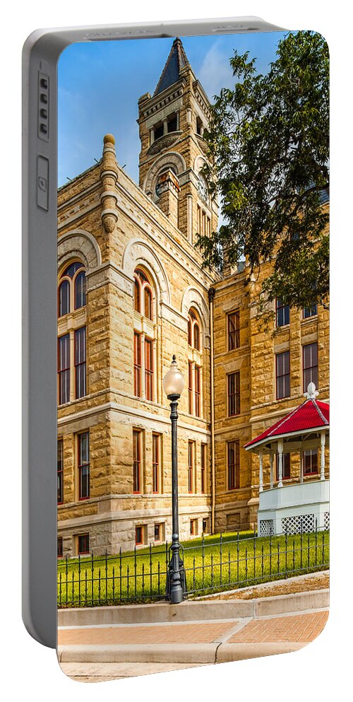 Lavaca County Courthouse Portable Battery Charger featuring the photograph Lavaca County Courthouse - Hallettsville Texas by Silvio Ligutti