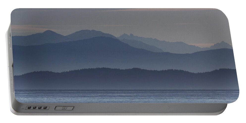 Ocean Portable Battery Charger featuring the photograph Layers of Blue by Randy Hall