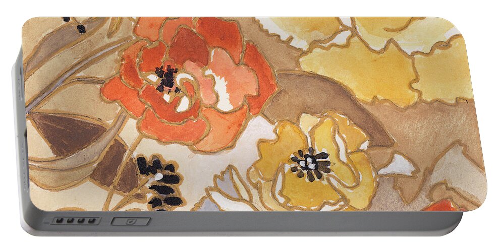 Le Jardin Portable Battery Charger featuring the painting Le Jardin II by Lanie Loreth