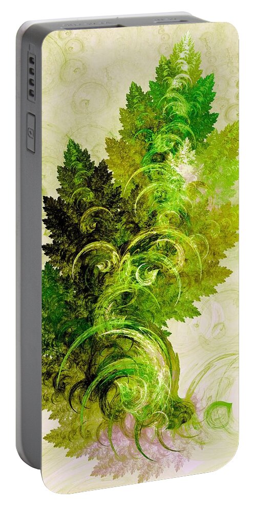 Water Portable Battery Charger featuring the digital art Leaf Reflection by Anastasiya Malakhova