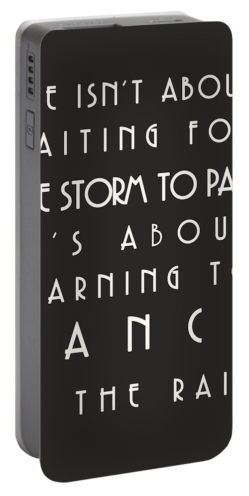 Dance Portable Battery Charger featuring the digital art Learn to dance in the rain by Georgia Clare