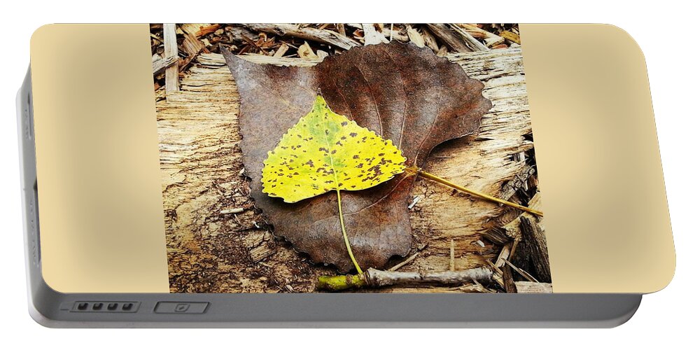 Leaves Portable Battery Charger featuring the photograph Leaves by Inspired Arts