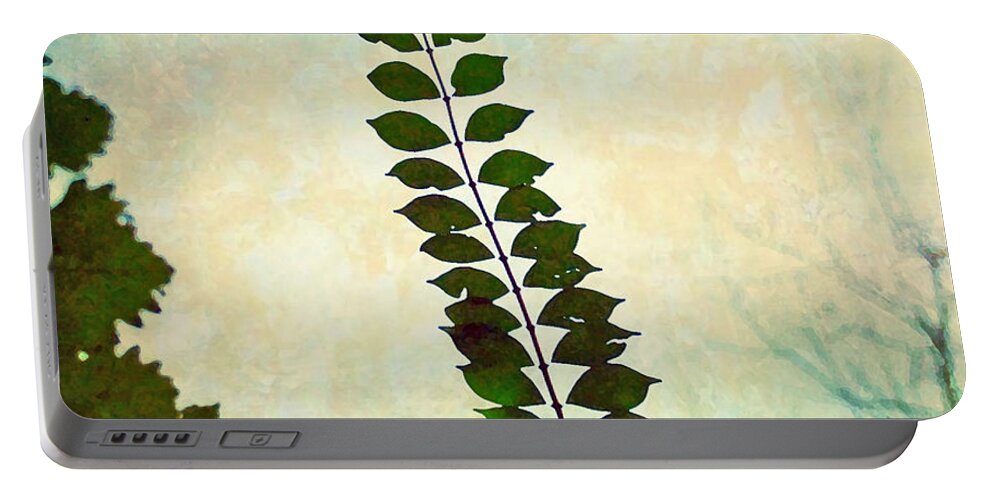 Leaves Portable Battery Charger featuring the photograph Leaves Reaching To The Sky by Kerri Farley