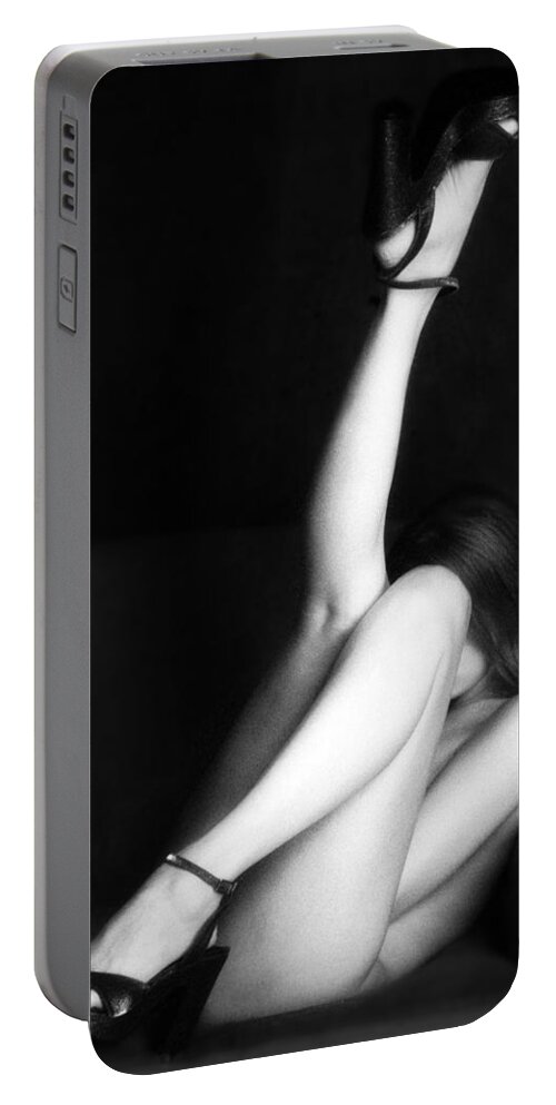Nude Portable Battery Charger featuring the photograph Leg Up by Lindsay Garrett