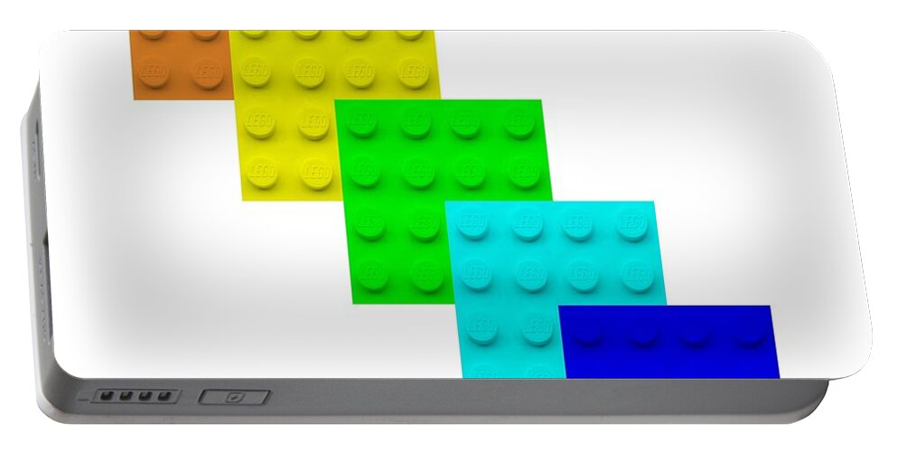 Lego Portable Battery Charger featuring the photograph Lego Box White by Rob Hans