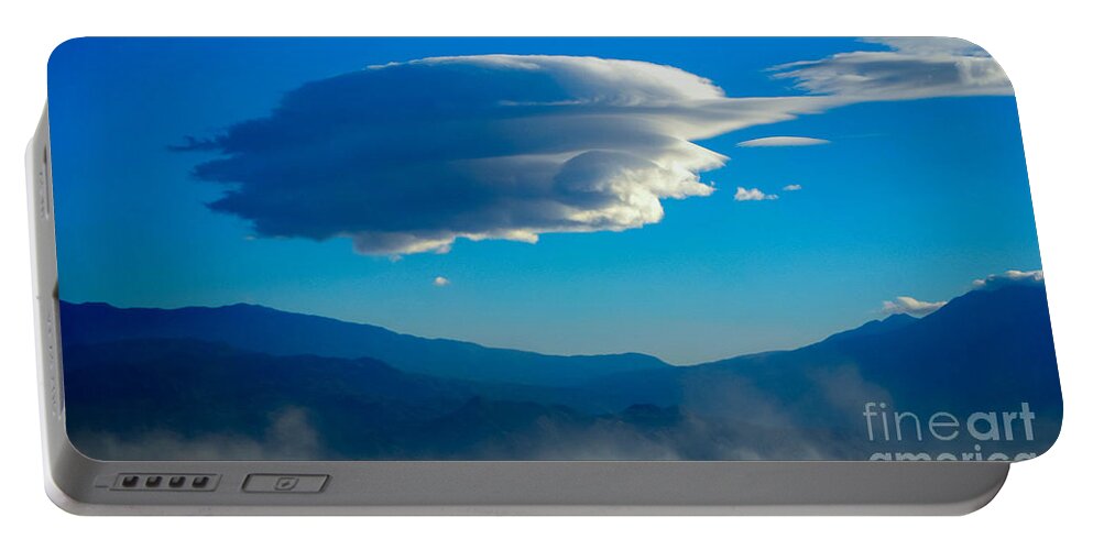 Lenticular Cloud Portable Battery Charger featuring the photograph LenTicuLaR DusT STorM by Angela J Wright