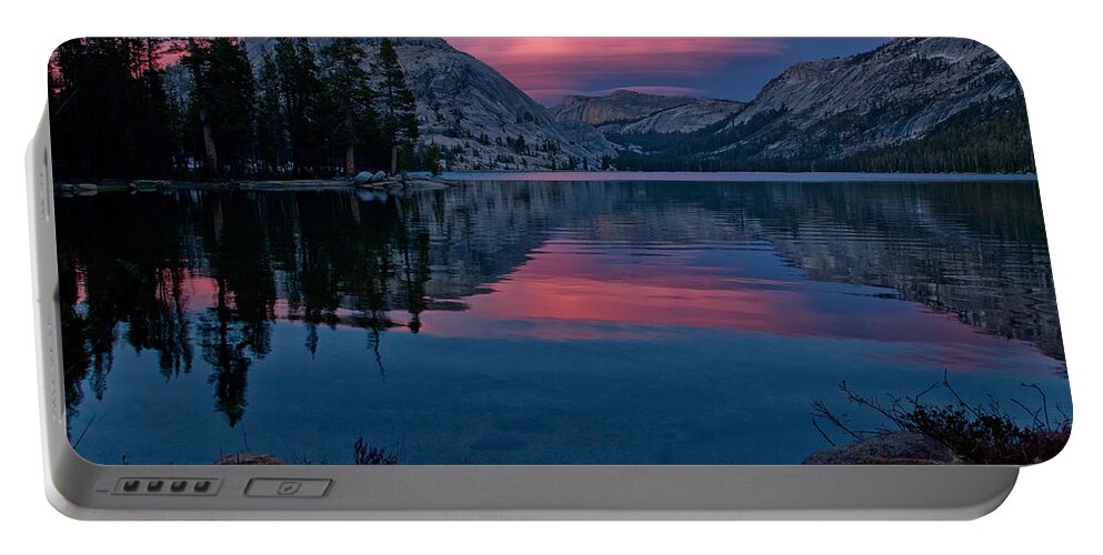 Sunset Portable Battery Charger featuring the photograph Lenticular Sunset at Tenaya by Cat Connor