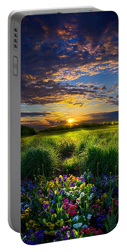 Flowers Portable Battery Charger featuring the photograph Let It Be by Phil Koch