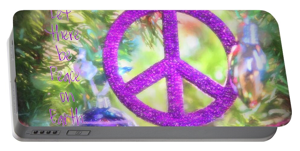 Christmas Portable Battery Charger featuring the photograph Let There Be Peace On Earth by Peggy Hughes