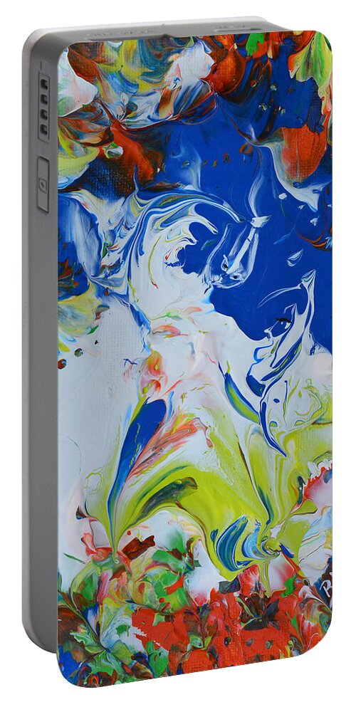 Spirit Portable Battery Charger featuring the painting Let Your Spirit Rise by Donna Blackhall
