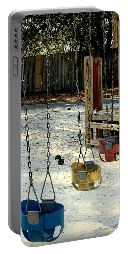 Swing Portable Battery Charger featuring the photograph Let's Swing by Debra Forand