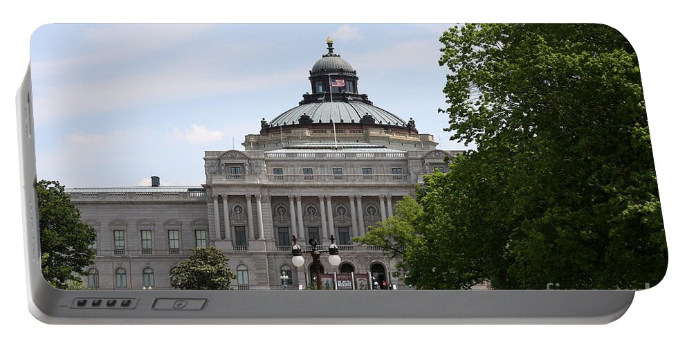 Library Of Congress Portable Battery Charger featuring the photograph Library of Congress - Thomas Jefferson Building by Christiane Schulze Art And Photography