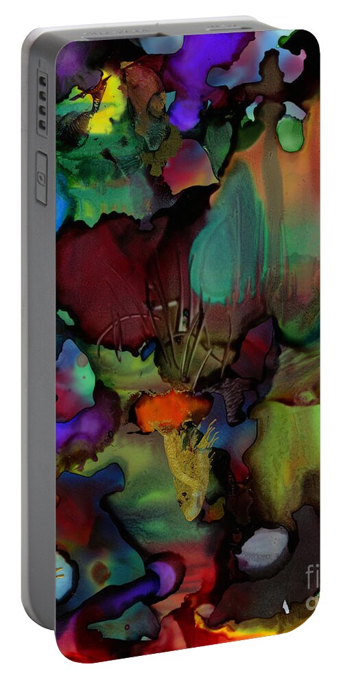 Ink Portable Battery Charger featuring the painting LIFE in Another World by Angela L Walker