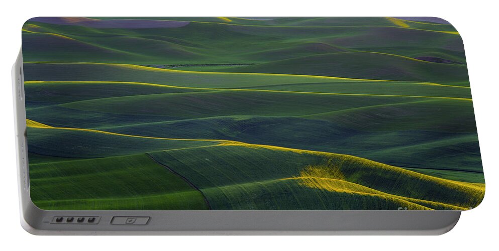 Steptoe Butte State Park Portable Battery Charger featuring the photograph Light Streaks by Bob Phillips