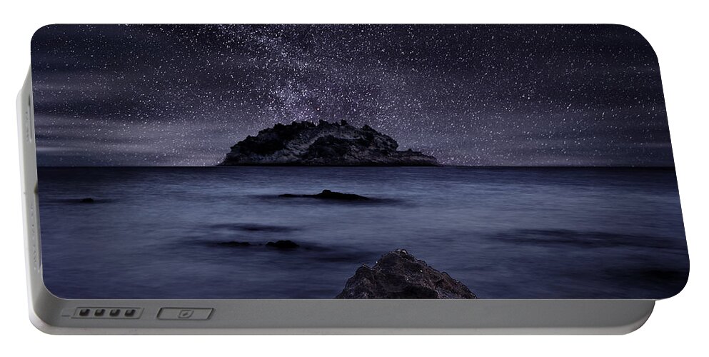 Night Portable Battery Charger featuring the photograph Lights of the past by Jorge Maia