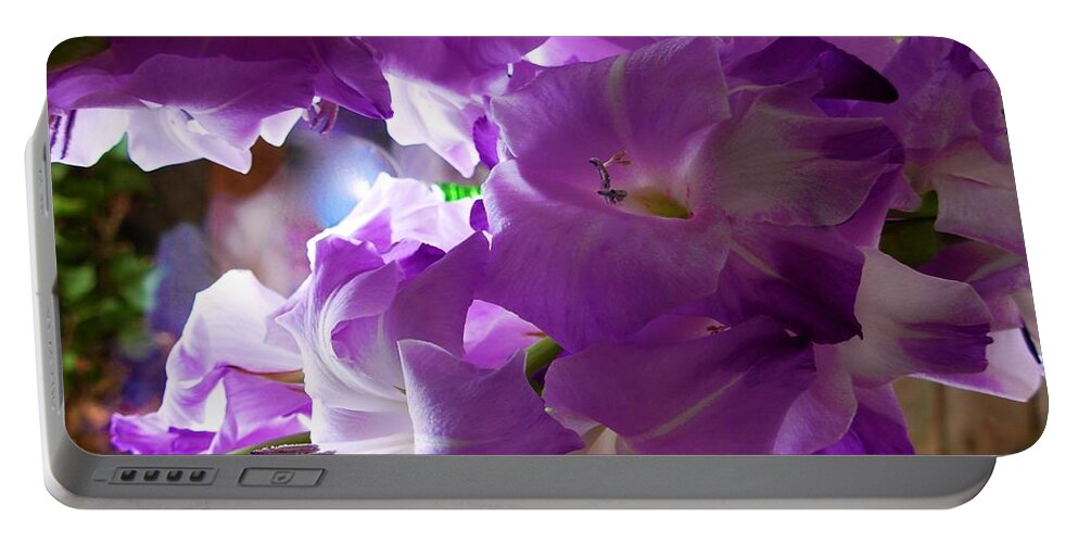 Lilac Flowers Portable Battery Charger featuring the photograph Lilac Flowers by Joan-Violet Stretch