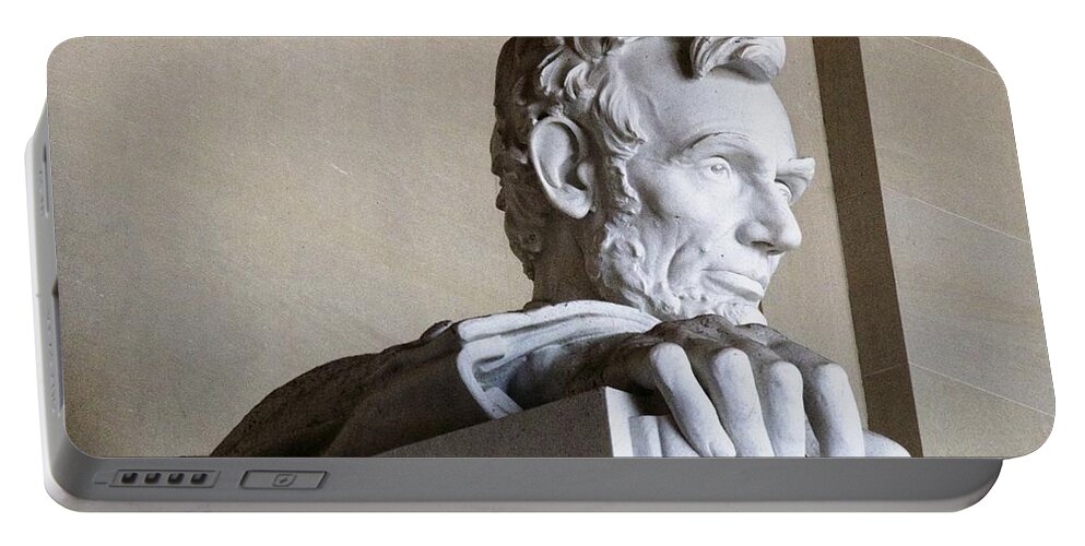 Lincoln Statue Portable Battery Charger featuring the photograph Lincoln Hand by Alice Gipson