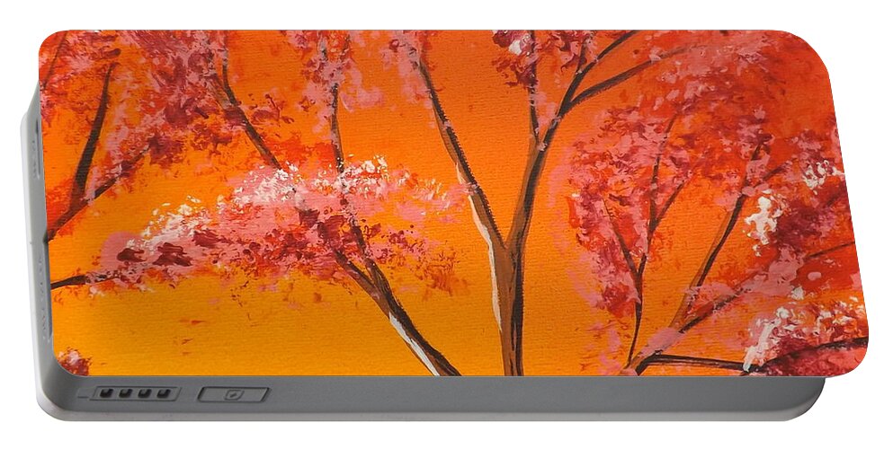 Living Loving Tree Portable Battery Charger featuring the painting Living Loving Tree top right by Darren Robinson