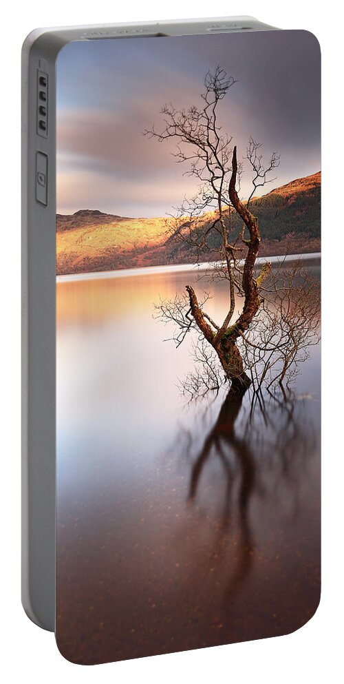 Loch Lomond Portable Battery Charger featuring the photograph Loch Lomond Tree by Grant Glendinning