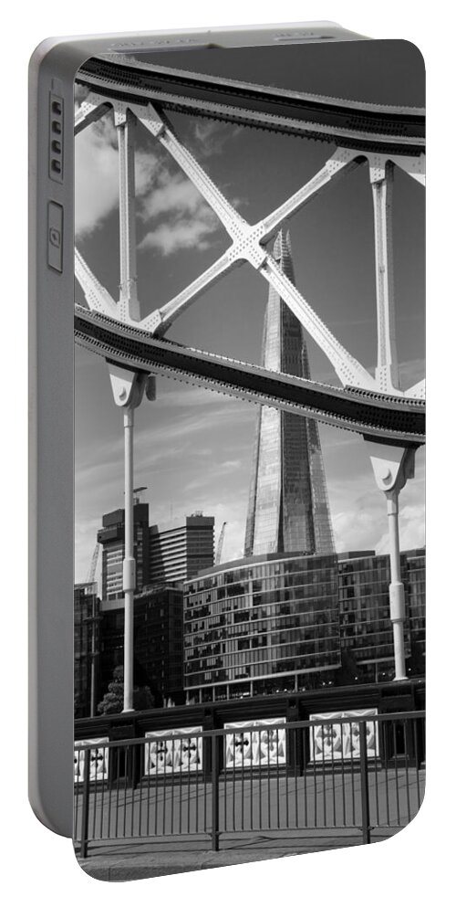London Portable Battery Charger featuring the photograph London Bridge with The Shard by Chevy Fleet