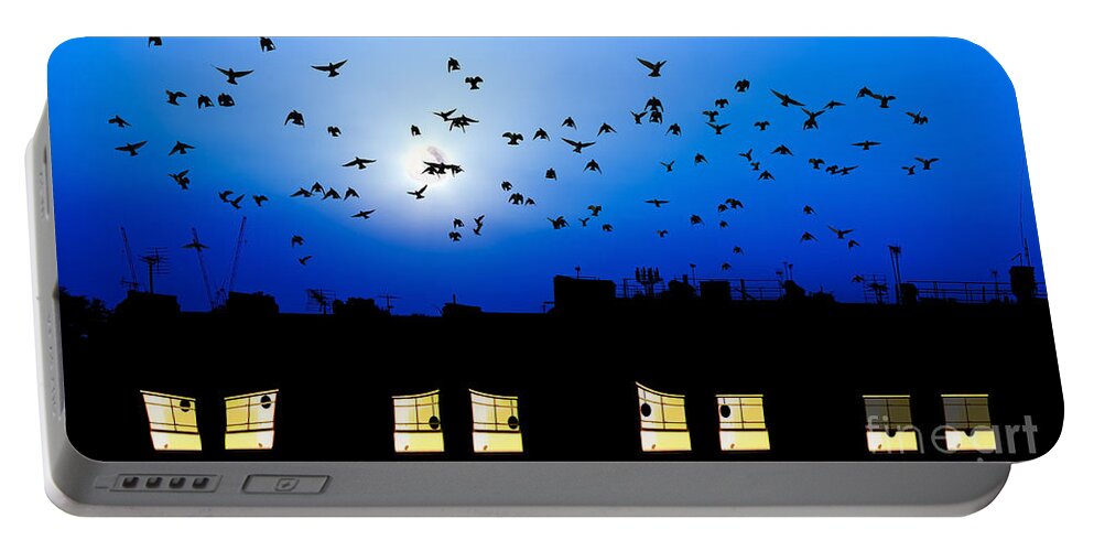 Halloween Portable Battery Charger featuring the photograph London Skyline Alive by Simon Bratt