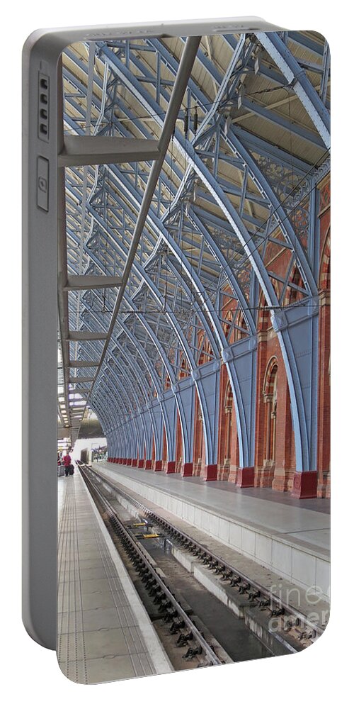 London Portable Battery Charger featuring the photograph London St Pancras by Ann Horn