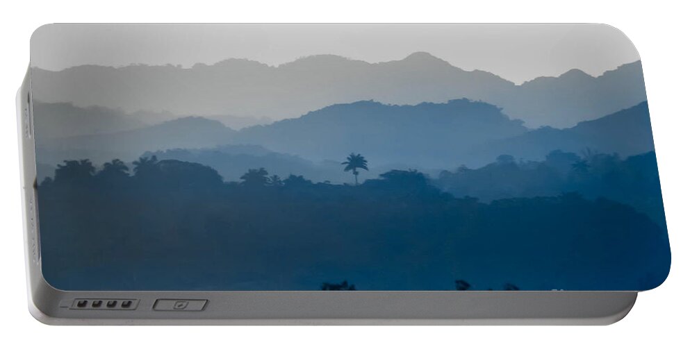 Caribbean Portable Battery Charger featuring the photograph Lone Palm by Kimberly Blom-Roemer