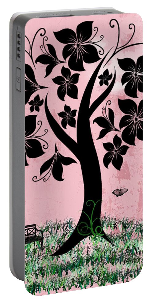 Rhonda Barrett Portable Battery Charger featuring the digital art Longing for Spring by Rhonda Barrett
