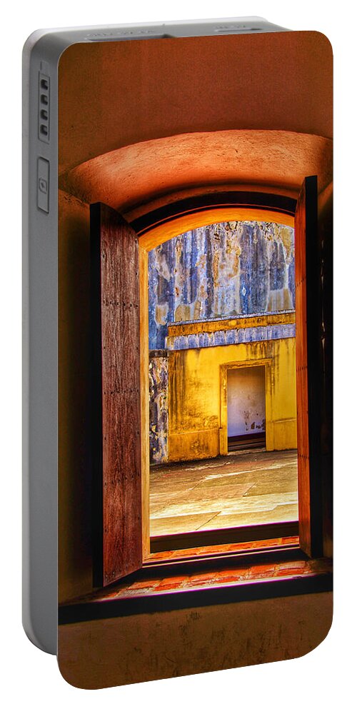 Architecture Portable Battery Charger featuring the photograph Looking Out by Kathi Isserman