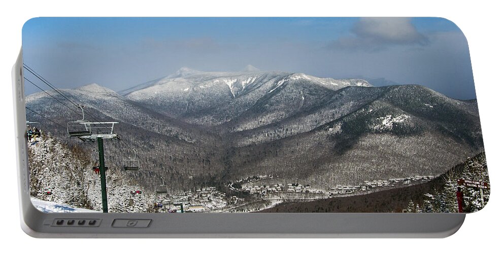 Loon Mountain Portable Battery Charger featuring the photograph Loon Mountain Ski Resort White Mountains Lincoln NH by Glenn Gordon