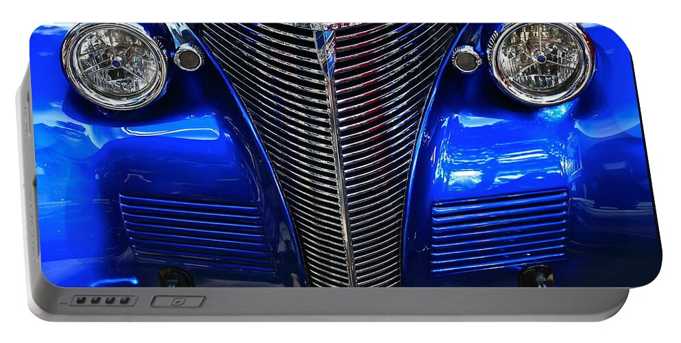 Chrome Portable Battery Charger featuring the photograph 1930's Chevy Custom by Linda Bianic