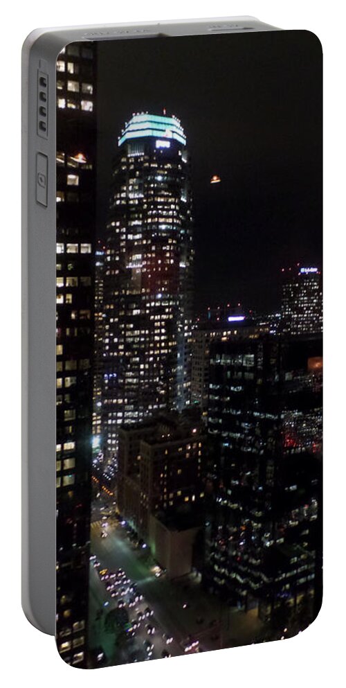 Los Angeles Portable Battery Charger featuring the photograph Los Angeles Nightscape by HEVi FineArt